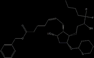 Benzyl (Z)-7-[(1R,2R,3R,5S)-2-(4,4-difluoro-3-hydroxyoctyl)-5-hydroxy-3-[(tetrahydro-2H-pyran-2-yl)oxy]cyclopentyl]hept-5-enoate