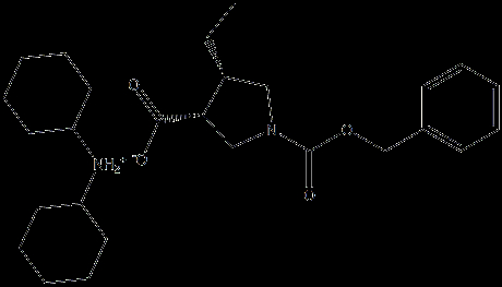 (3R 4S)-1-((benzyloxy)carbonyl)-4-ethylpyrrolidine-3-carboxylic acid Dicyclohexylamine Salt