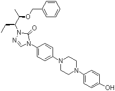 2-[(1S 2S)-1-Ethyl-2-bezyloxypropyl]-2 4-dihydro-4-[4-[4-(4-hydroxyphenyl)-1-piperazinyl]phenyl]-3H-1 2 4-triazol-3-one