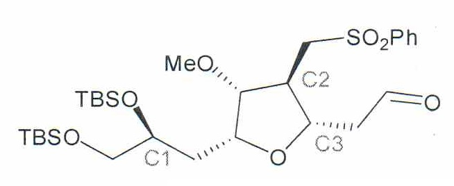 3,6-Anhydro-2,4,7-trideoxy-8,9-bis-O-[(1,1-dimethylethyl)dimethylsilyl]-5-O-methyl-4-[(phenylsulfonyl)methyl]-D-glycero-D-gulo-nonose