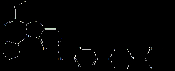 1-Piperazinecarboxylic acid 4-[6-[[7-cyclopentyl-6-[(diMethylaMino)carbonyl]-7H-pyrrolo[2 3-d]pyriMidin-2-yl]aMino]-3-pyridinyl]- 1 1-diMethylethyl ester